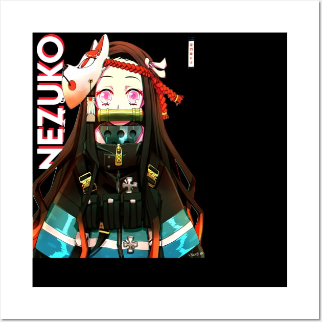 Nezuko Demon Slayer Vector Art Wall Art by Pure Touch